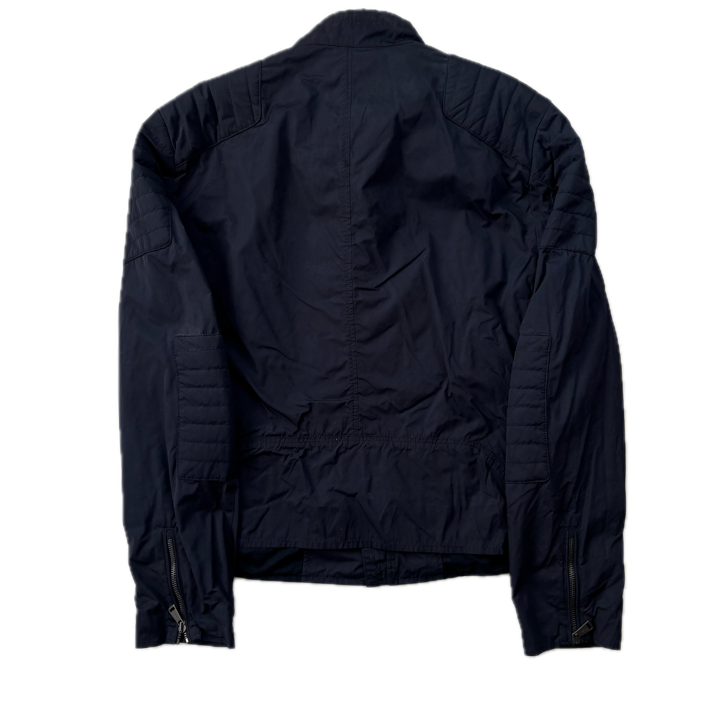 Black Label Moto Jacket Navy Biker - L