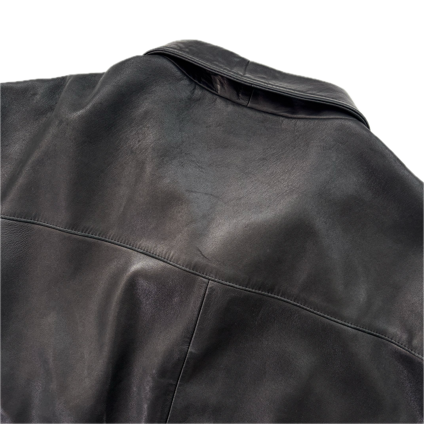 Polo Ralph Lauren Black Lambskin Leather Harrington Jacket - XXL