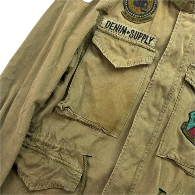 Denim Supply Green Military Parka Army Patch Jacket - S