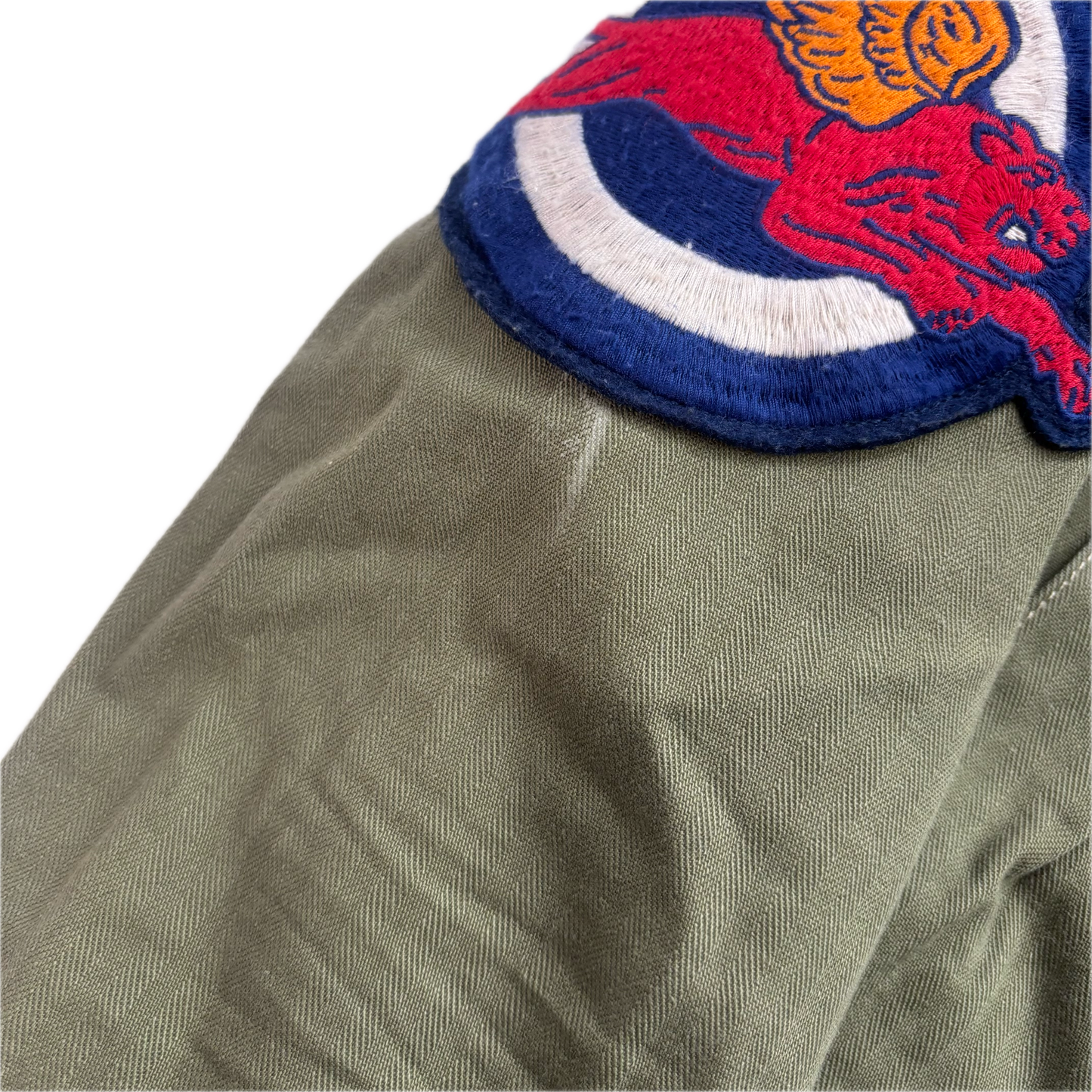 Polo Ralph Lauren Green Army Military Field Jacket Patches - S