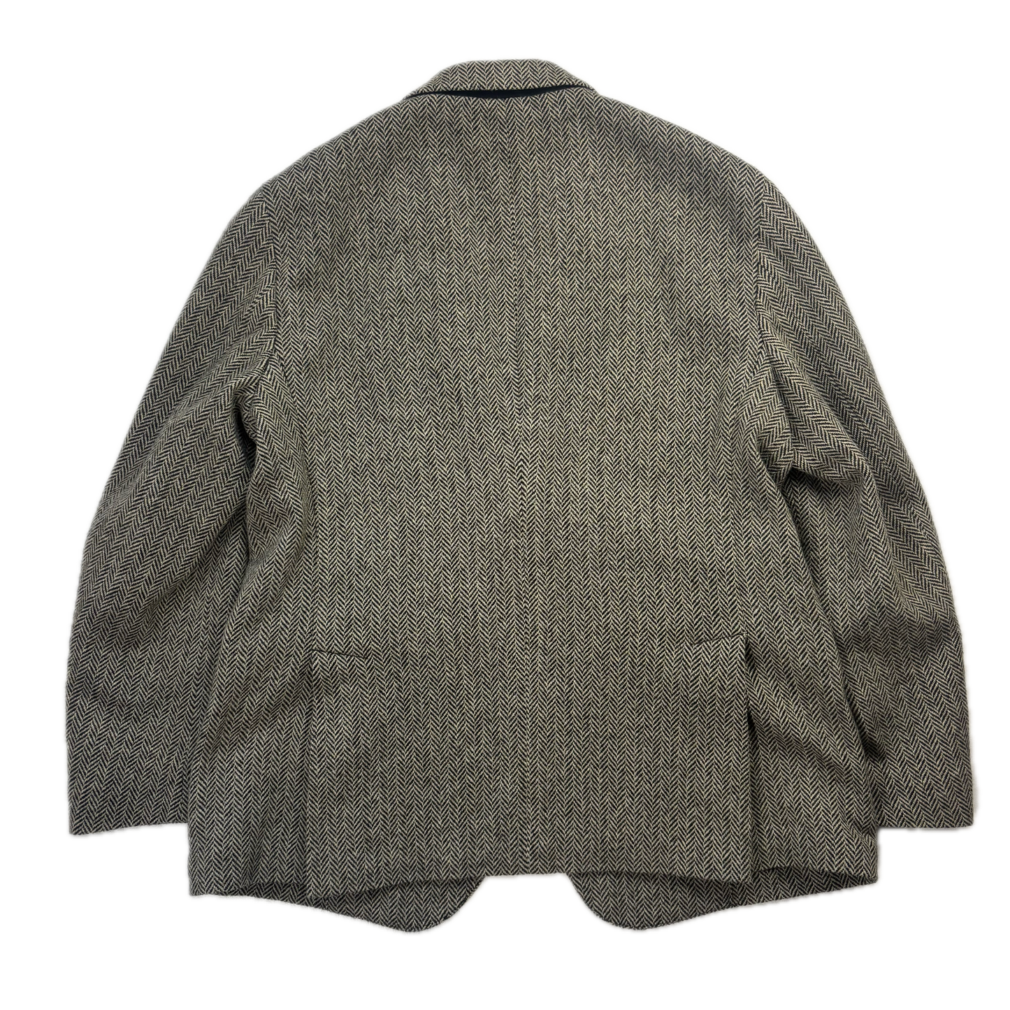 Polo Ralph Lauren Grey Herringbone Blazer Sports Coat (Wool Nylon) - 46R