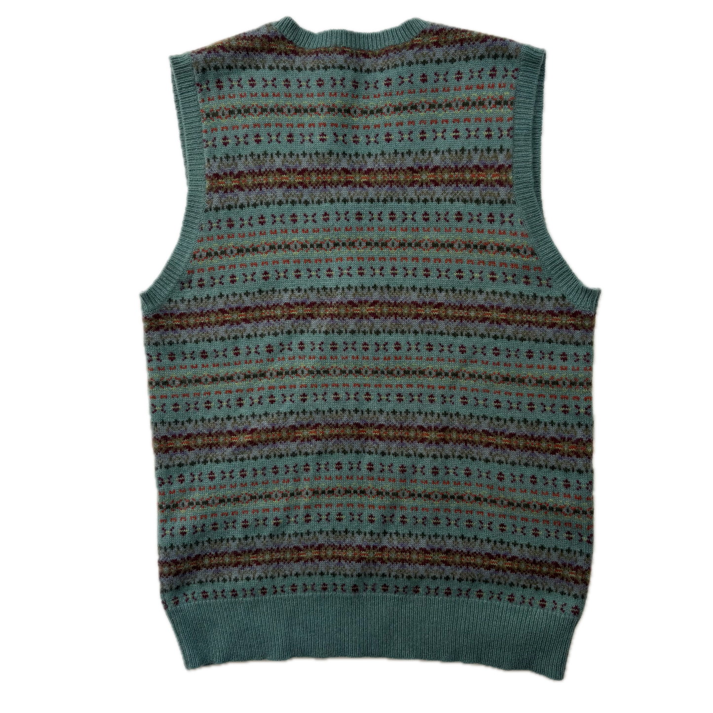 Polo Ralph Lauren Green Fairisle Vest (Cashmere) - M