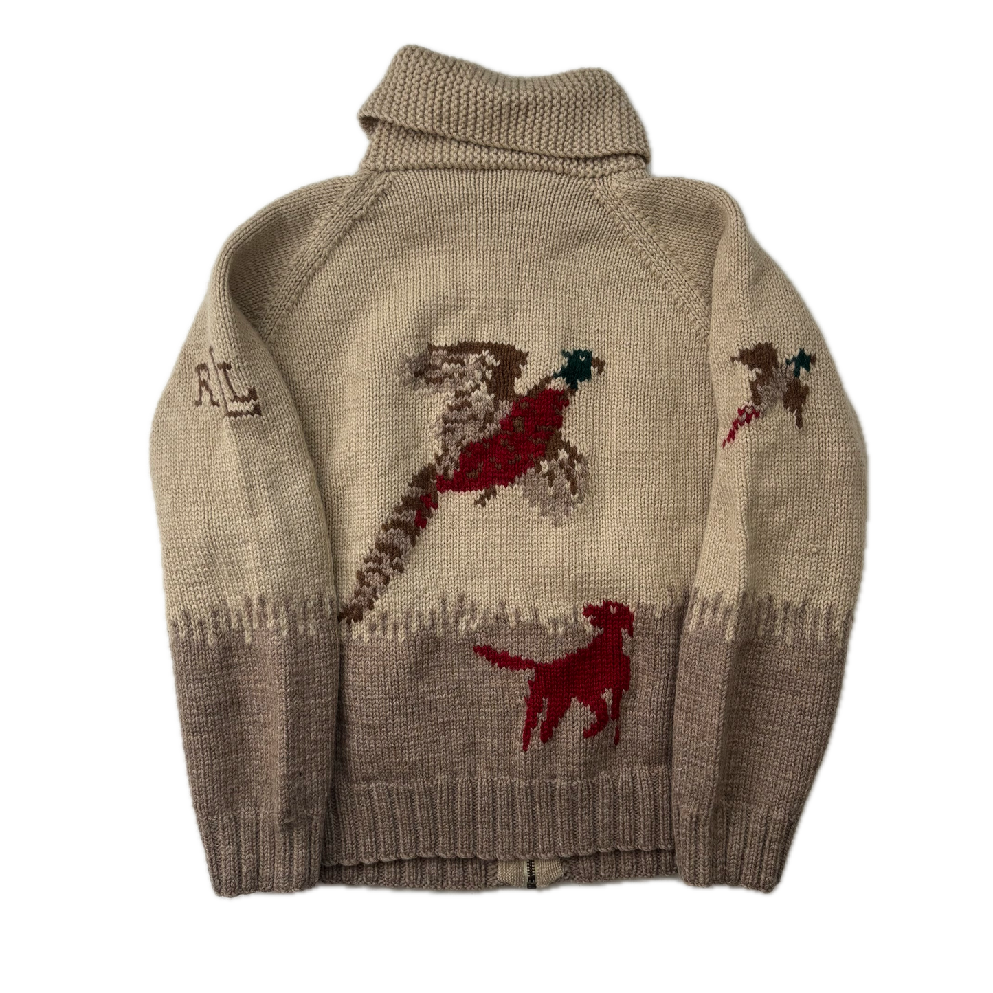 Lauren Hand Knit Cowichan Pheasant Hunting Cardigan (Wool) - S