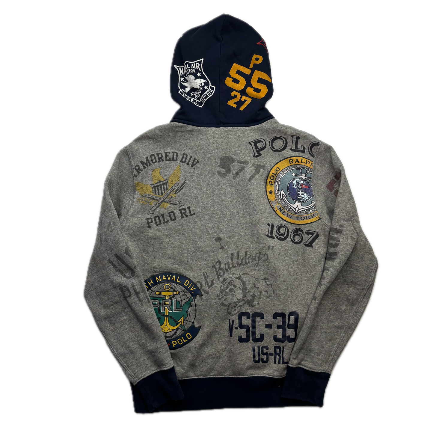 Polo Ralph Lauren Naval Air Base Montauk Freedom Seekers All Over Print Hoodie - S