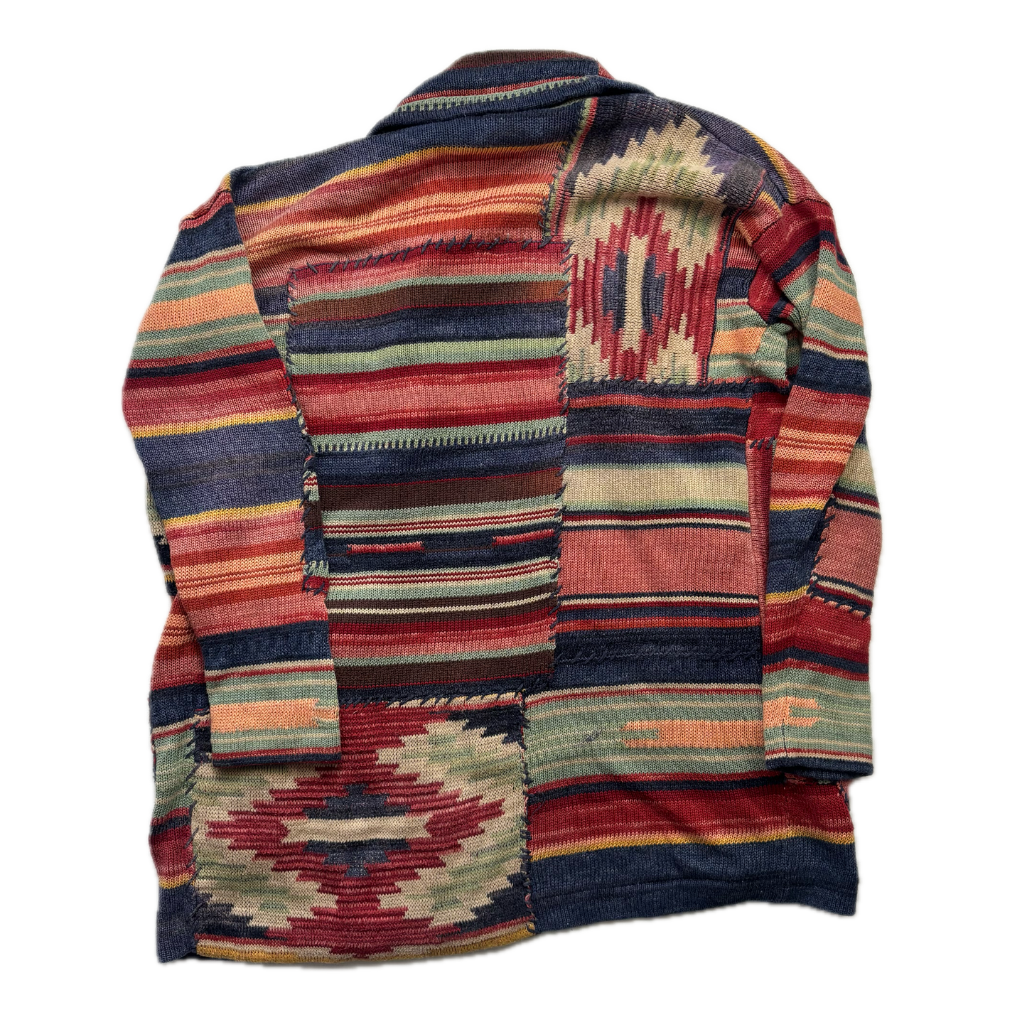 Polo Ralph Lauren Aztec Patchwork Cardigan Robe Southwestern - XS