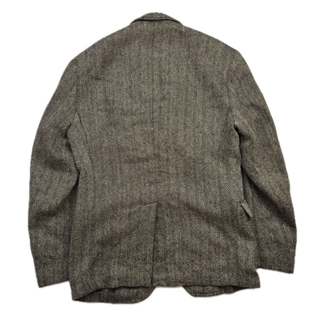 Polo Ralph Lauren Grey Herringbone Blazer Sports Coat (Linen Silk Wool) - 40R