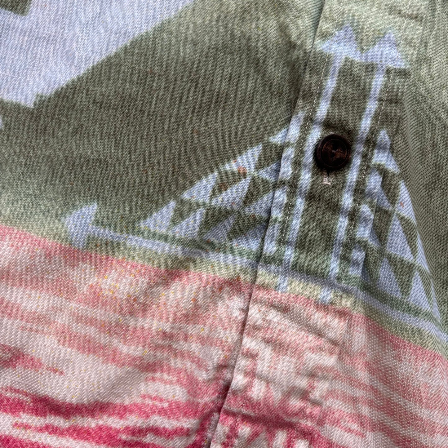 Polo Ralph Lauren Blue Green Aztec Beacon Shirt - L