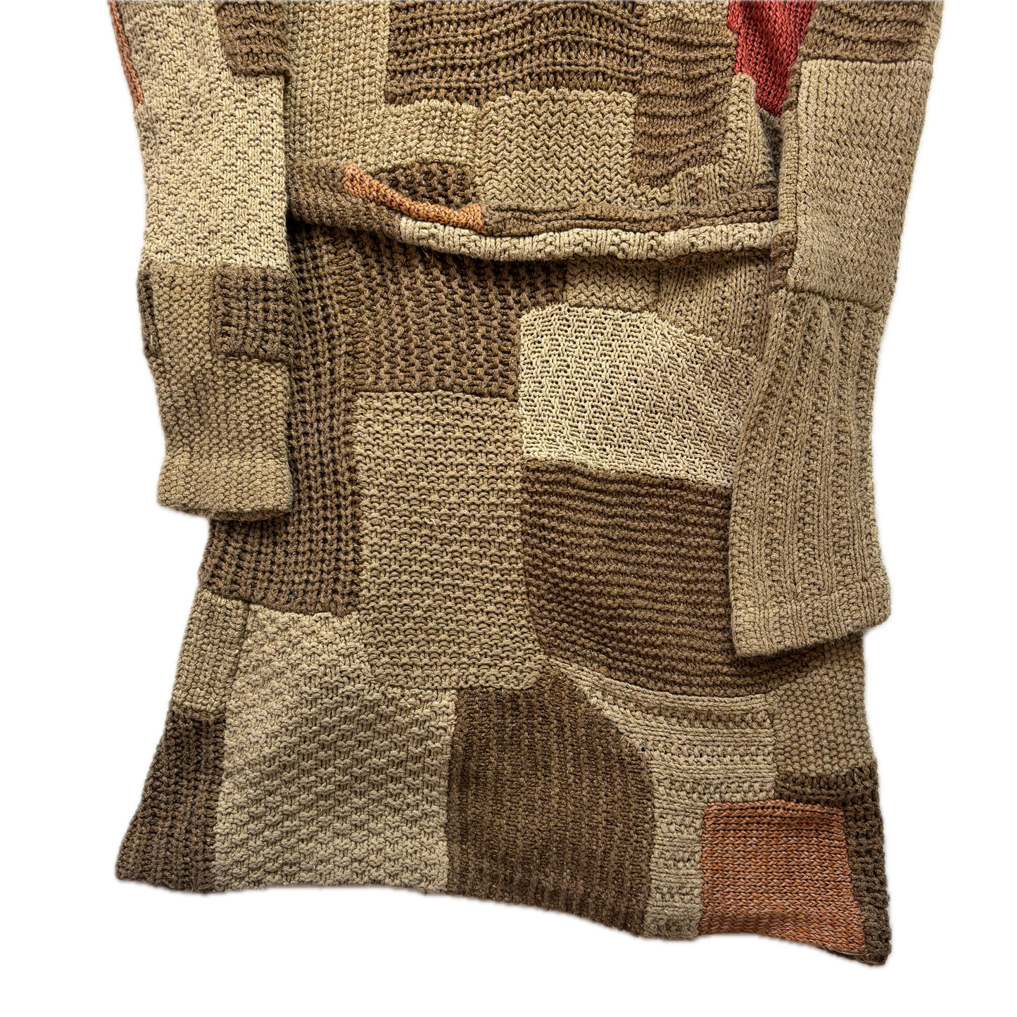 Ralph Lauren Patchwork Cardigan Belted Long Robe - S