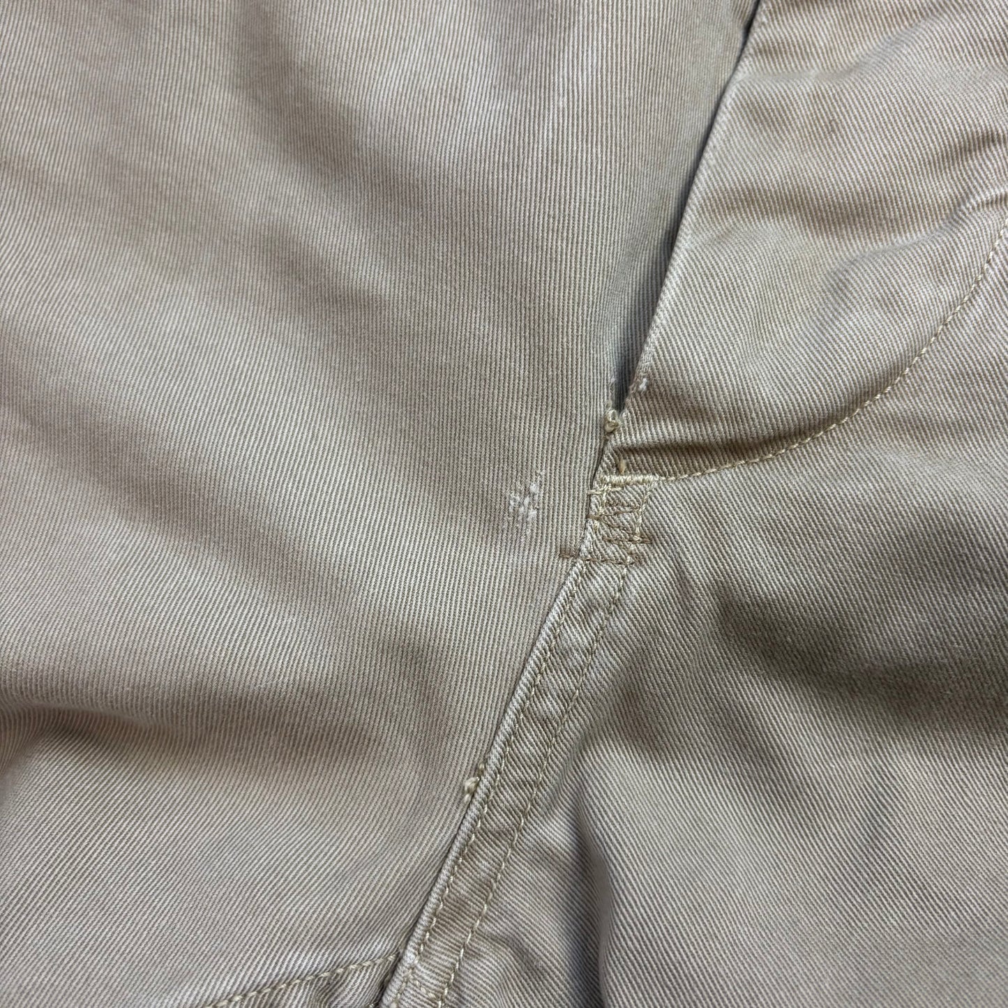 Polo Ralph Lauren Beige Parachute Jumper Double Knee Cargo Trouser Utility Pants - 36x32
