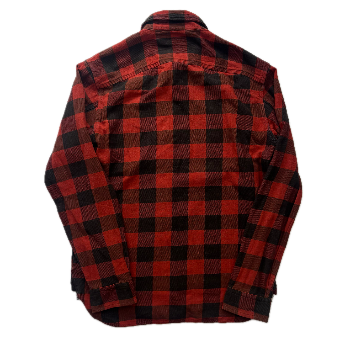 RRL Red Black Buffalo Plaid Work Shirt (Cotton) - M