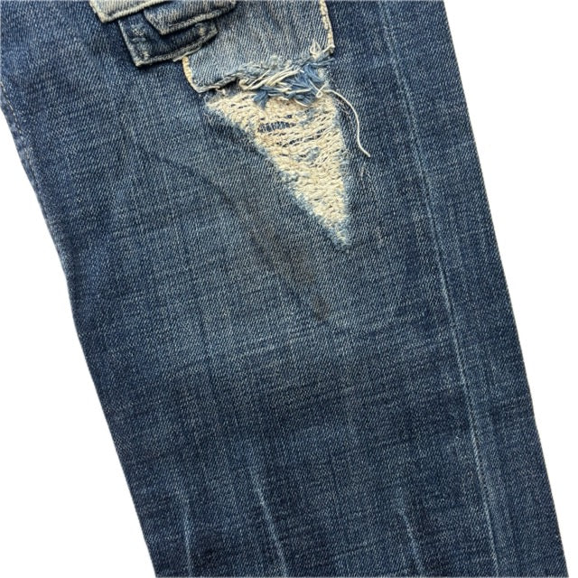 Denim & Supply Ralph Lauren Patchwork Distressed Slim Jeans - 32x34