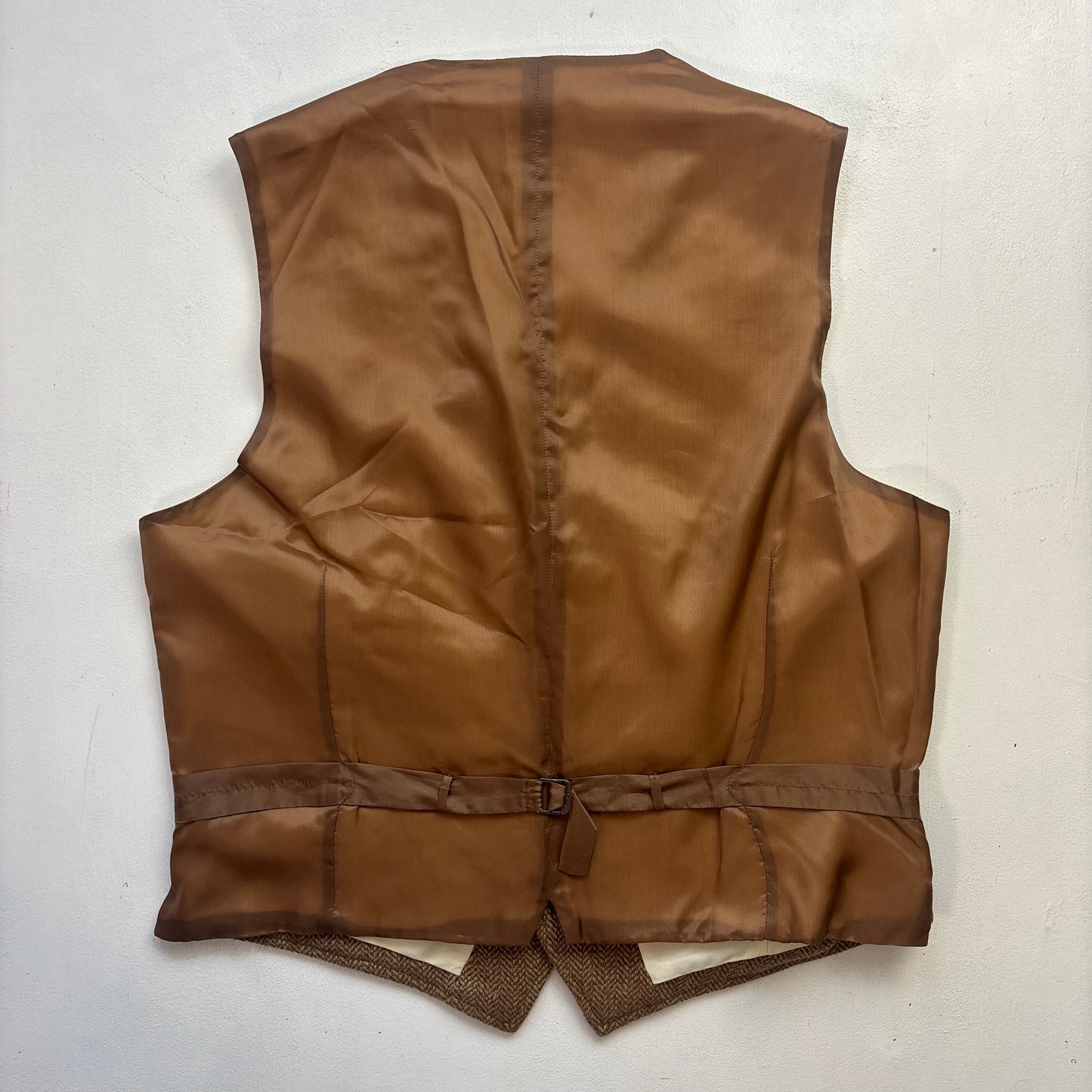 Polo Ralph Lauren Brown Herringbone Waistcoat (Wool Nylon) - 44R