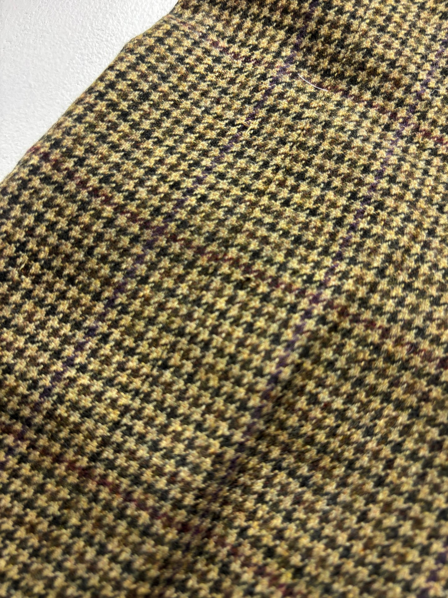 Polo Ralph Lauren Green Houndstooth Tweed Blazer (Wool Cashmere) - 42R