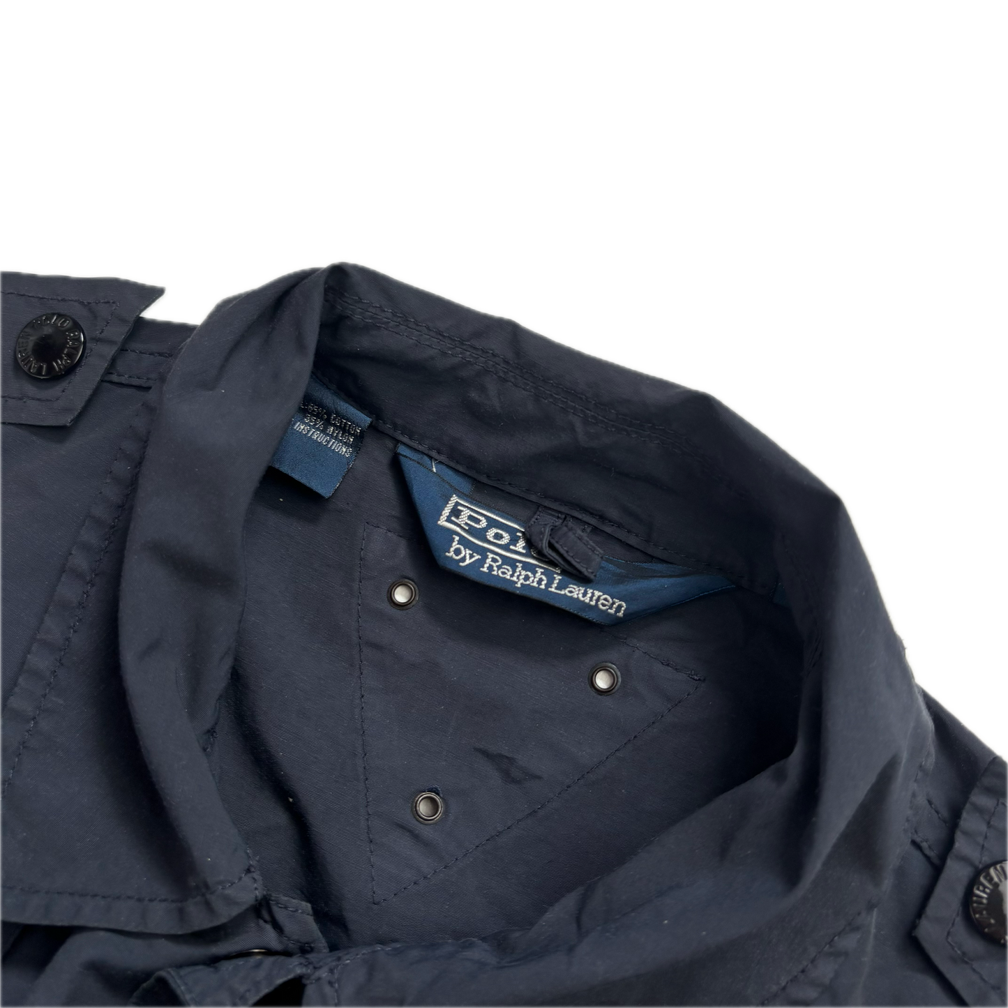 Polo Ralph Lauren Navy Aviator Bomber Jacket Cropped - M