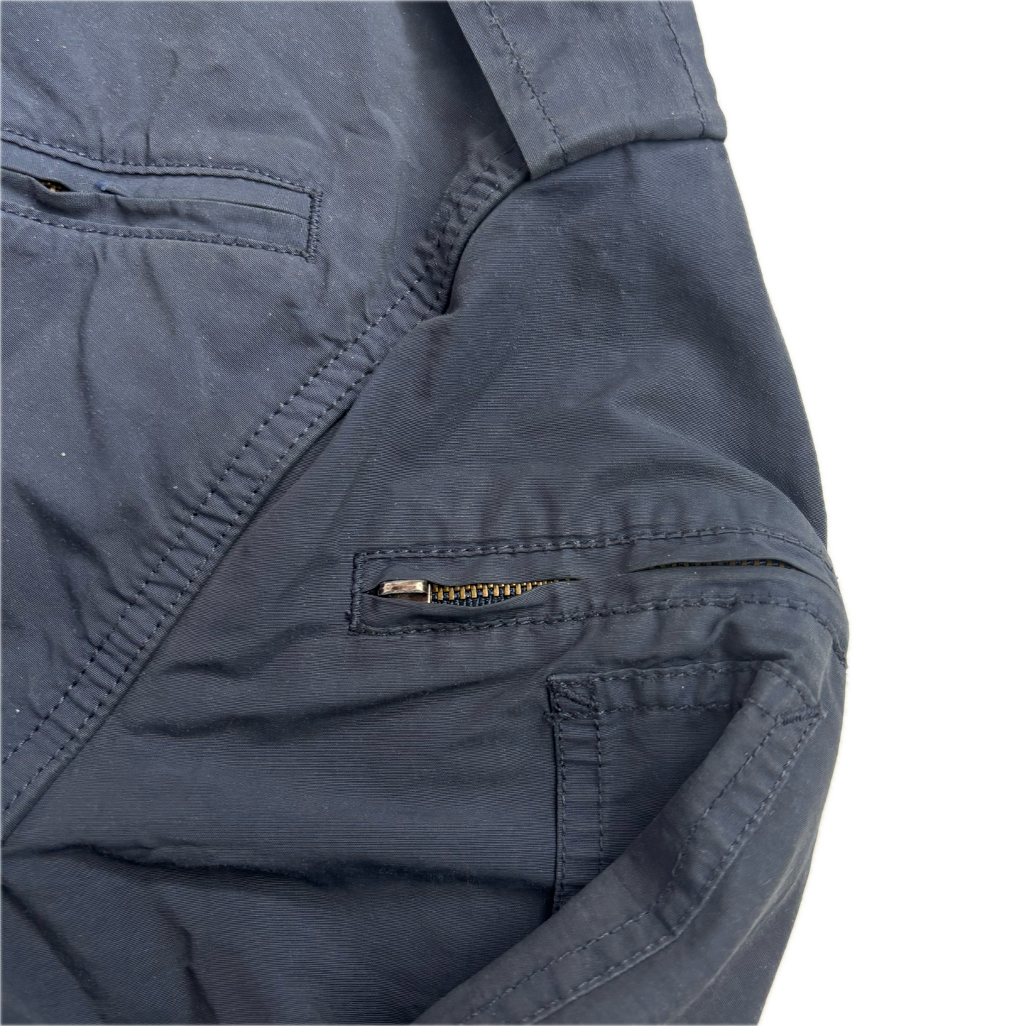 Polo Ralph Lauren Navy Aviator Bomber Jacket Cropped - M