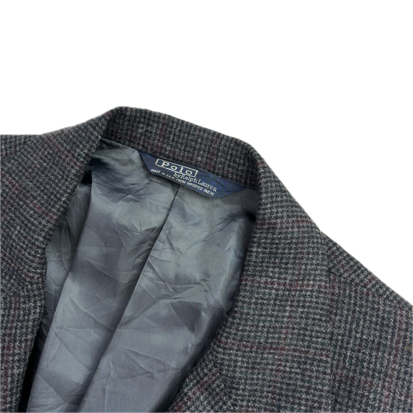 Grey Tweed Double Breast Blazer Sports Coat (Wool) - 44X