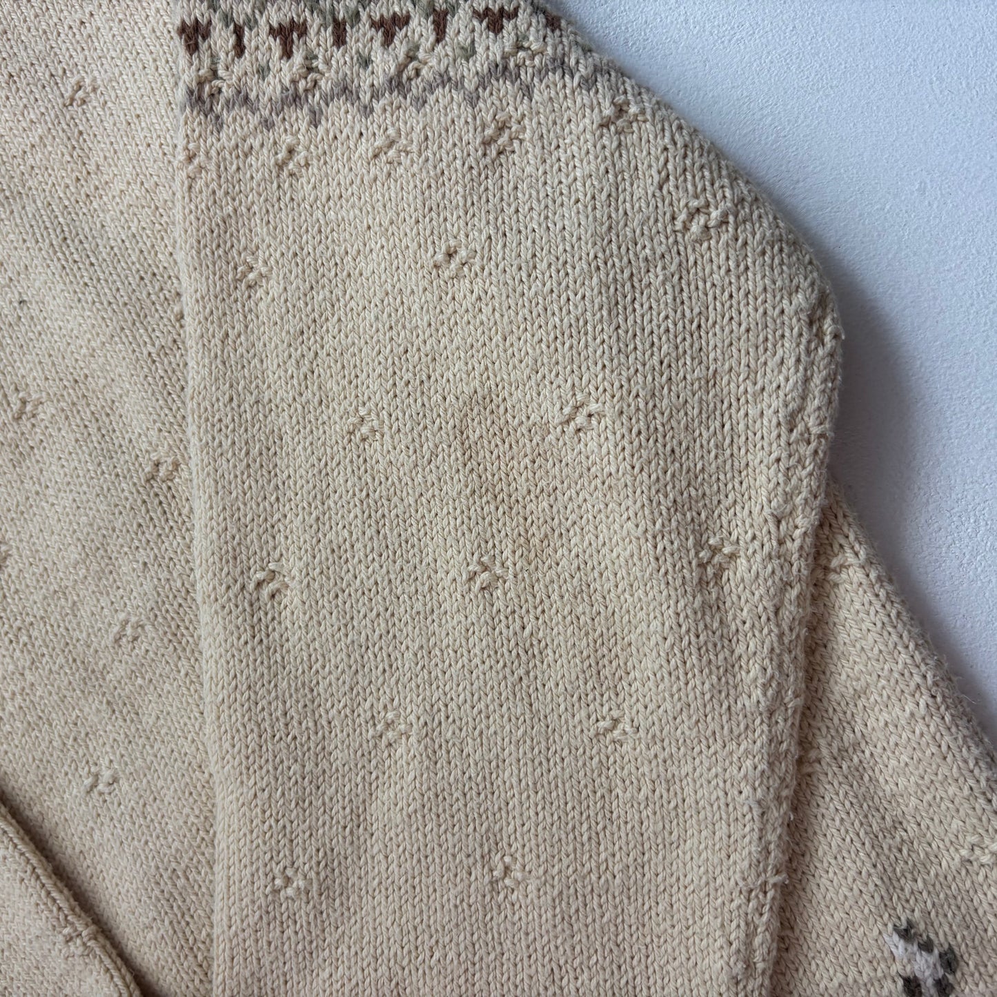 Lauren Hand Knit Hunting Equestrian Jumper (Cotton Linen) - S