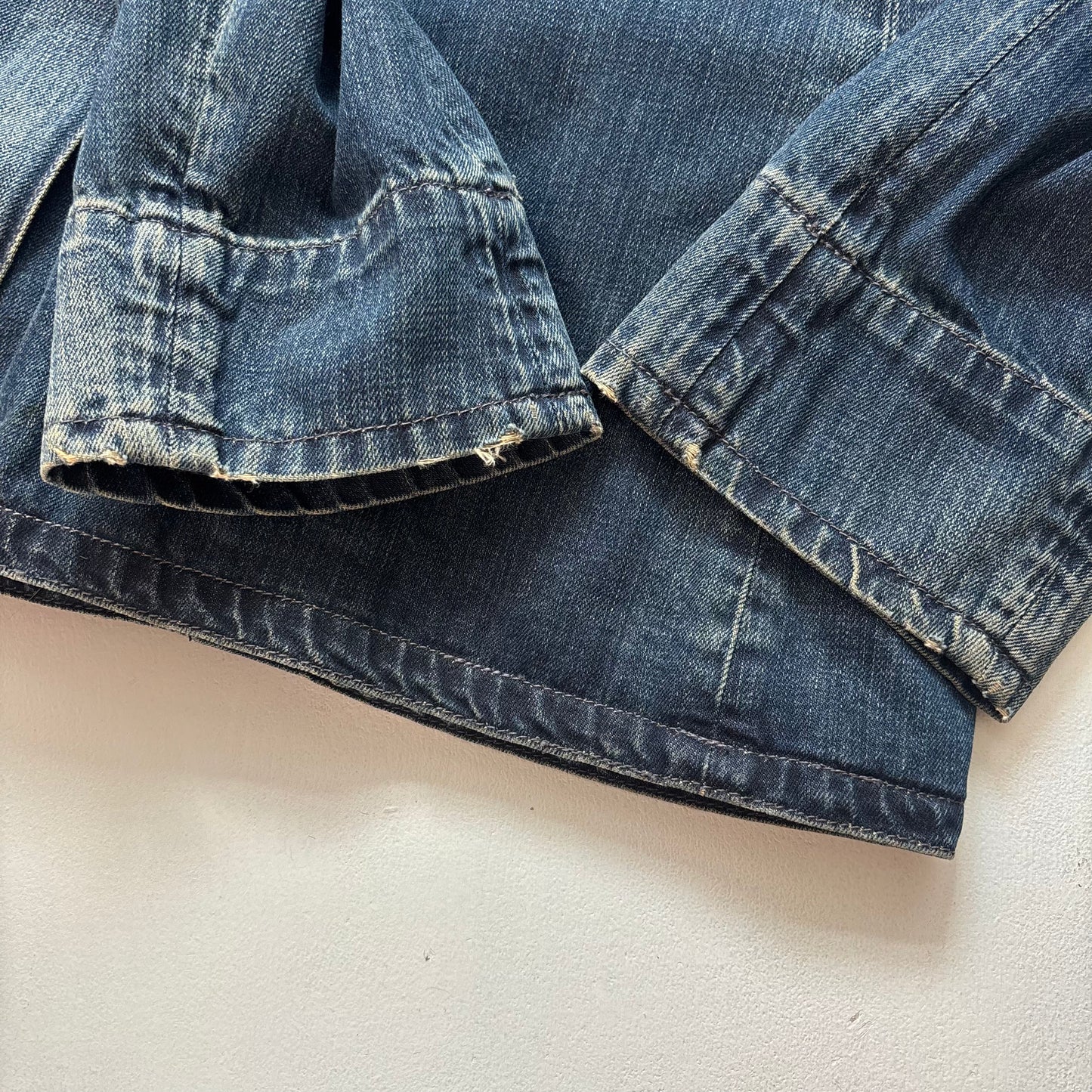 Denim & Supply Denim Pea Coat Double Breast Jacket - L