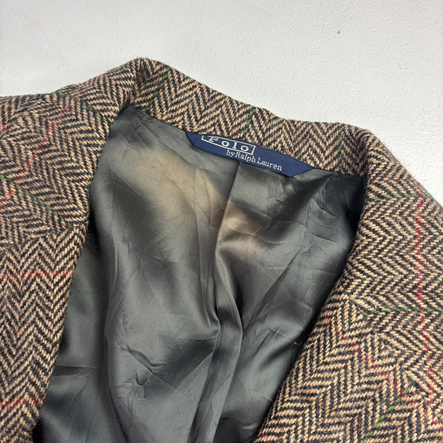 Polo Ralph Lauren Brown Herringbone Tweed Blazer Sports Coat Wool - 44R