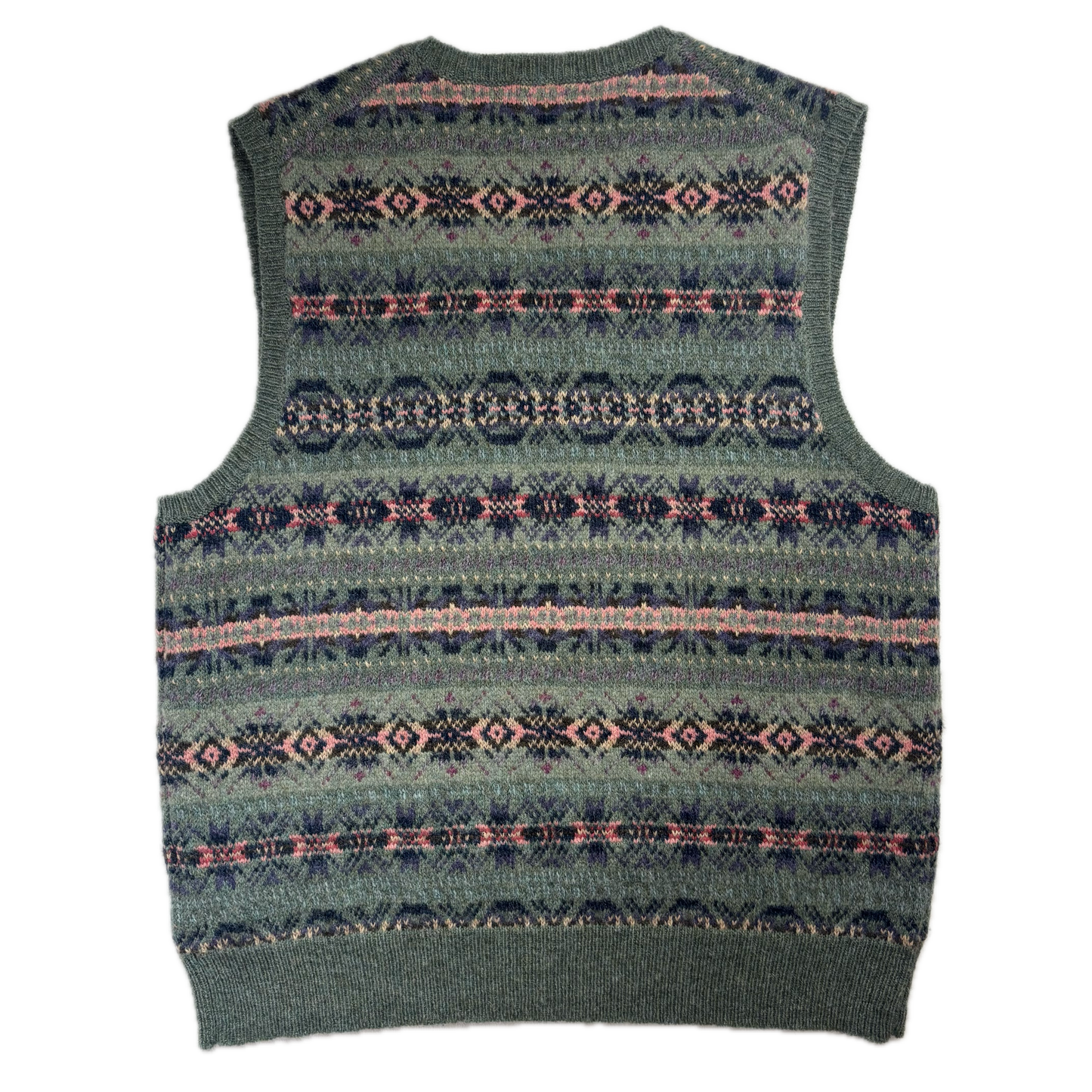 Polo Ralph Lauren Green Fairisle Vest (Wool Blend) - L