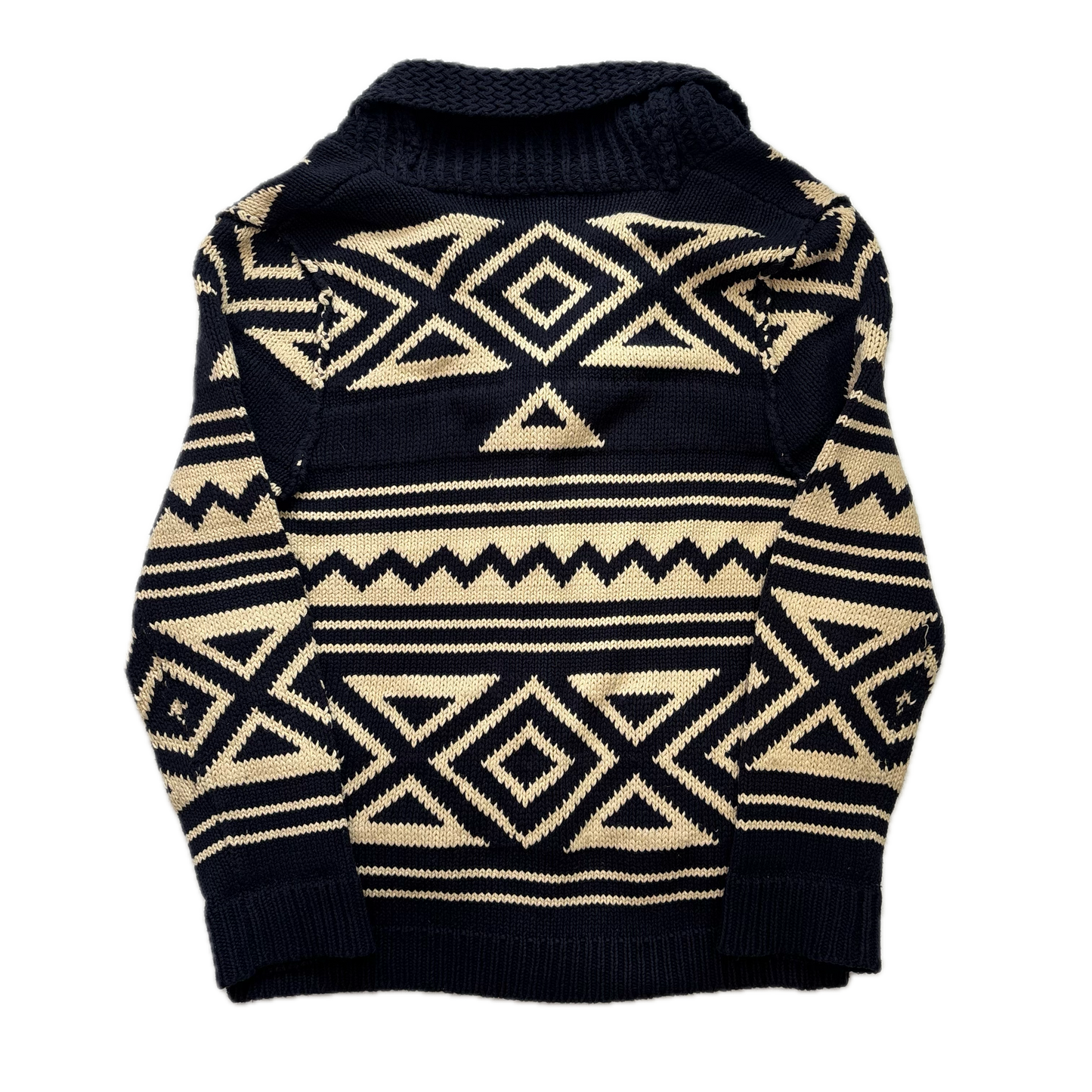 Denim & Supply Navy Beige Aztec Cardigan - L