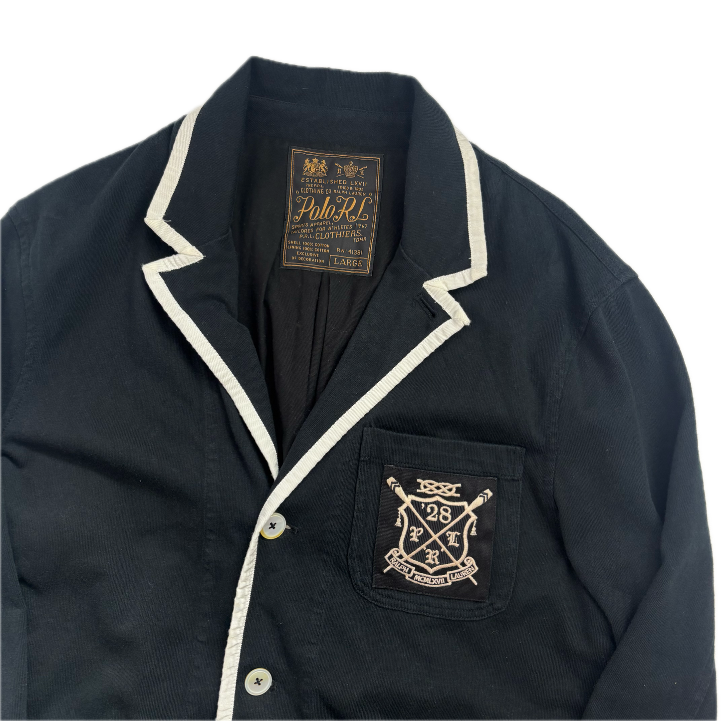 Black Rowing Crest Sports Jacket Blazer - L