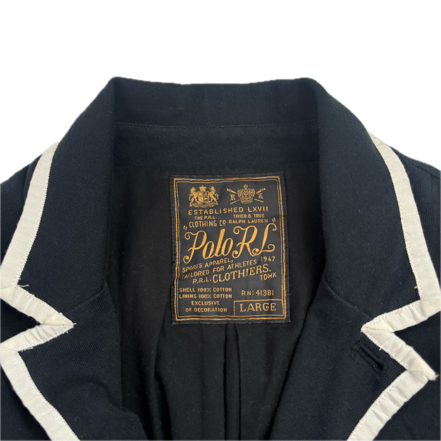 Black Rowing Crest Sports Jacket Blazer - L
