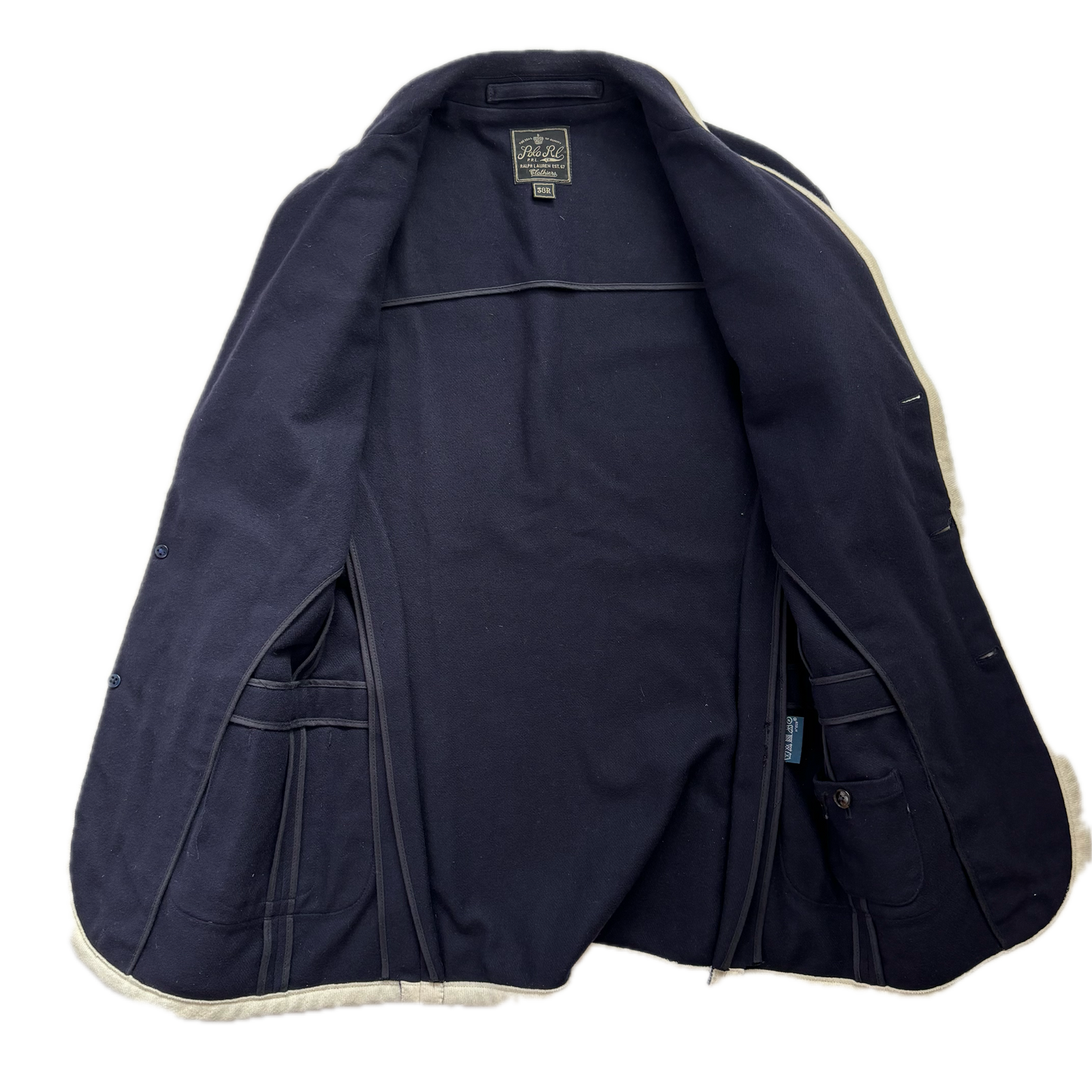 Navy Crest Rowing Sports Jacket Blazer - 36R