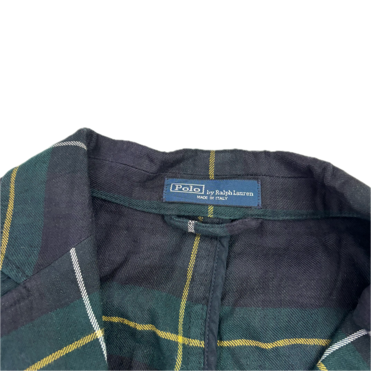 BlackWatch Green Navy Tartan Blazer Sports Coat (Linen Cotton) - 46R