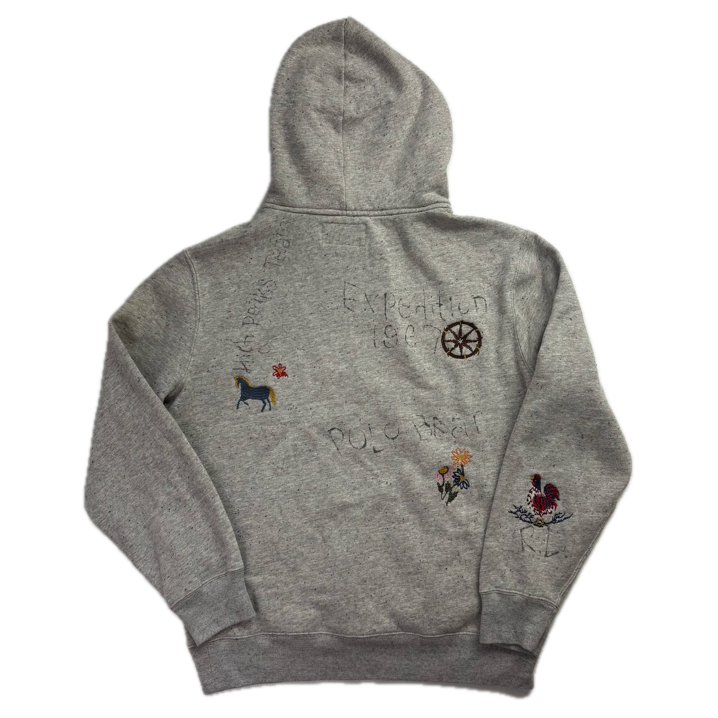 Ralph Lauren Polo Country Grey Bear Hoodie - M