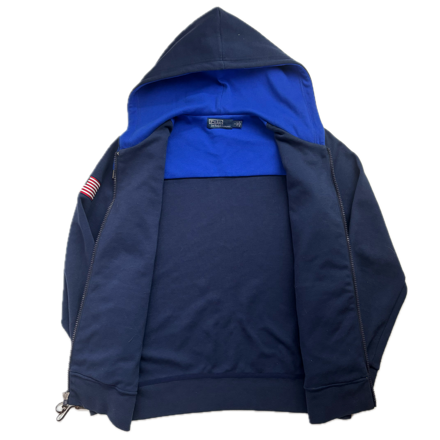 Ralph Lauren Polo Hi-Tech Hybrid Navy Yellow Hoodie - M