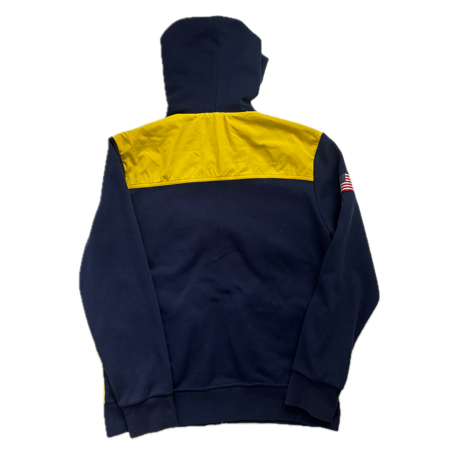 Ralph Lauren Polo Hi-Tech Hybrid Navy Yellow Hoodie - M