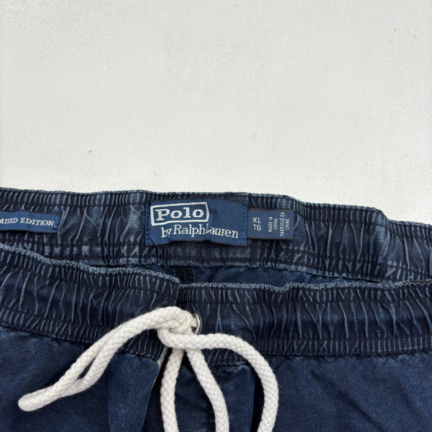 Polo Ralph Lauren Navy P Wing 1992 Stadium Tear Away Track Pants Retro - XL