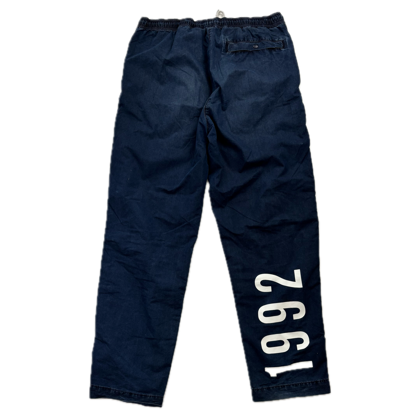 Polo Ralph Lauren Navy P Wing 1992 Stadium Tear Away Track Pants Retro - XL
