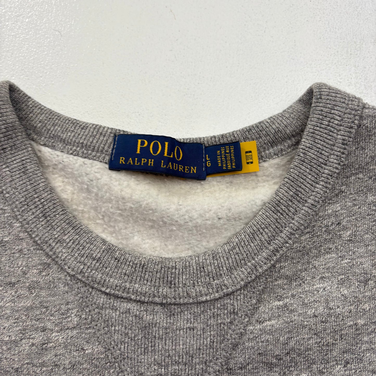 Polo Ralph Lauren Grey Bulldog Collegiate Patches PRLFC Sweatshirt - L