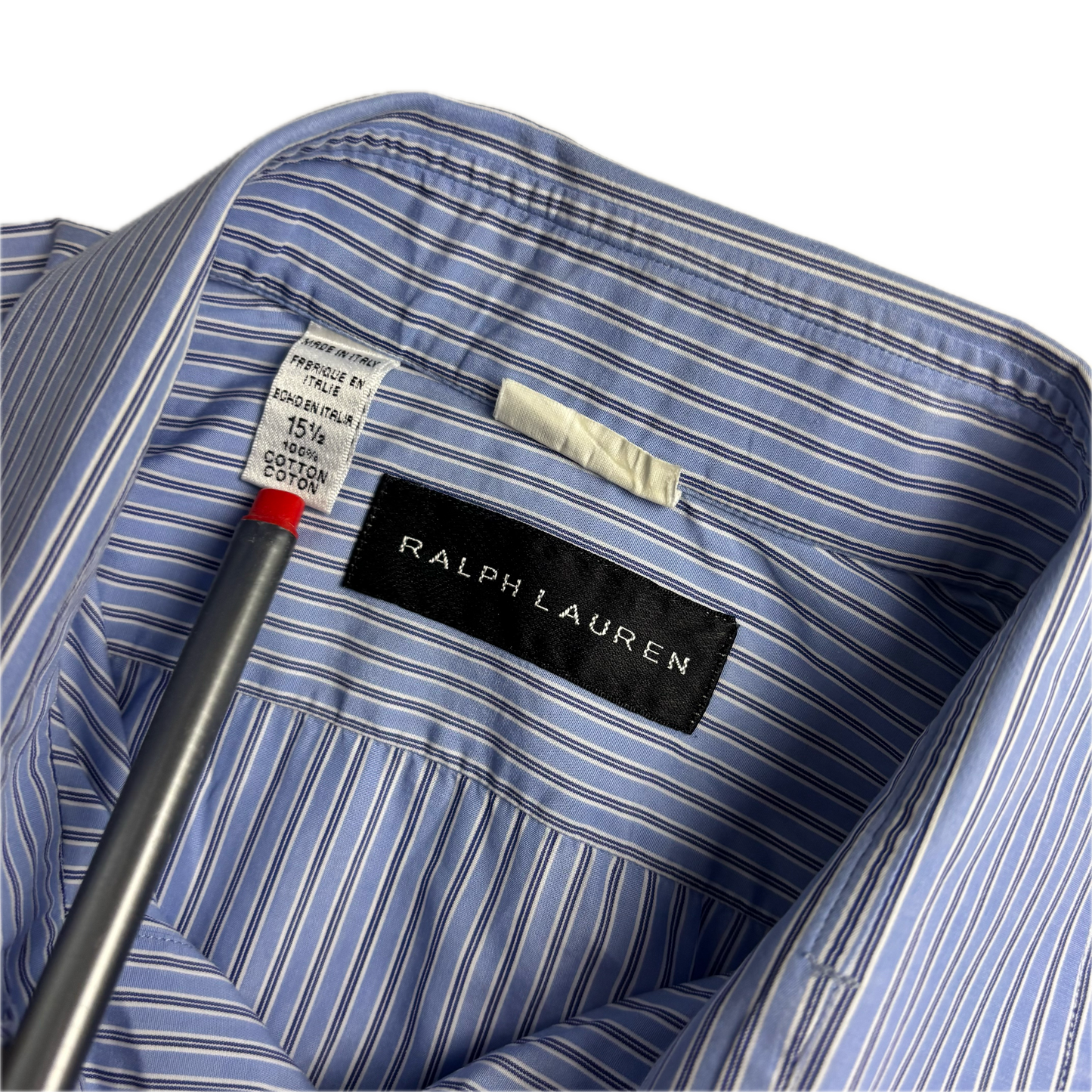 Ralph Lauren Black Label Sloane Blue Striped Formal Shirt - 15.5