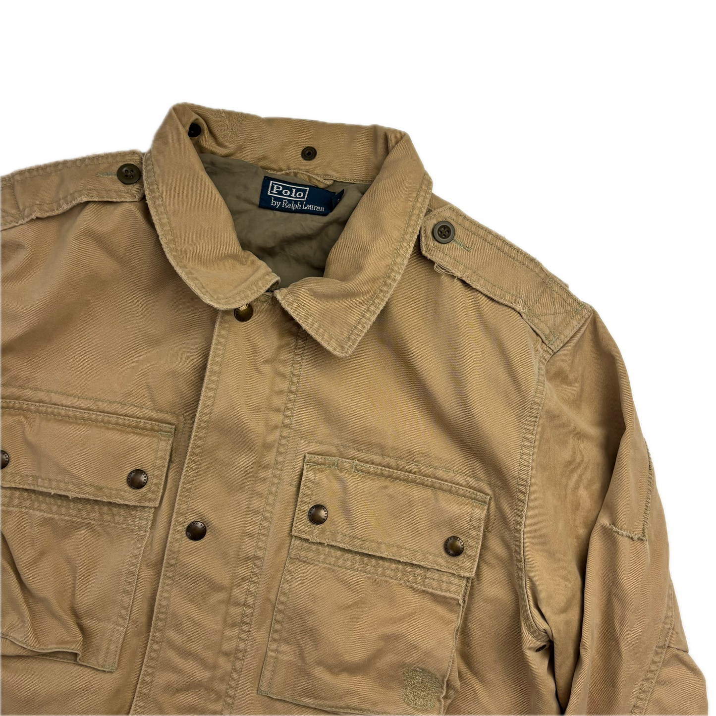 Polo Ralph Lauren Beige Tan Utility Jacket Military - L