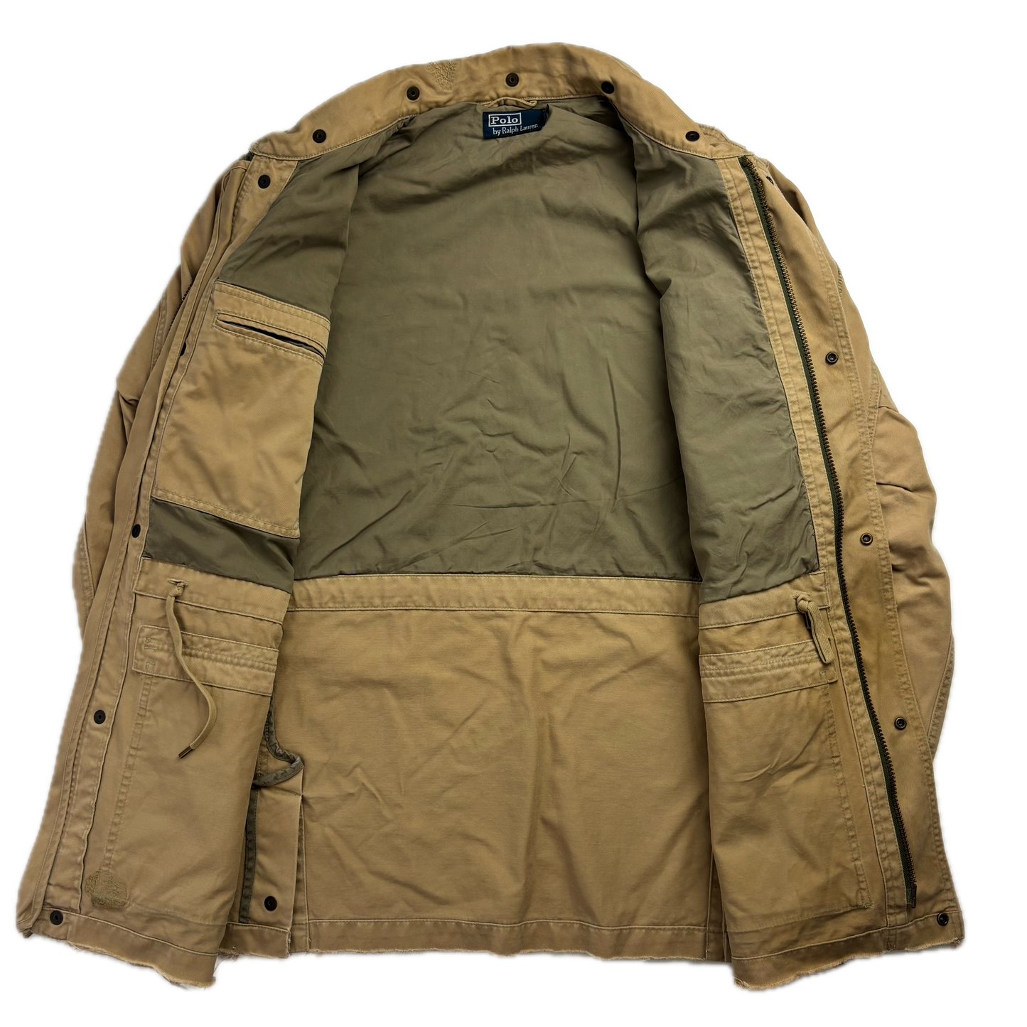 Polo Ralph Lauren Beige Tan Utility Jacket Military - L