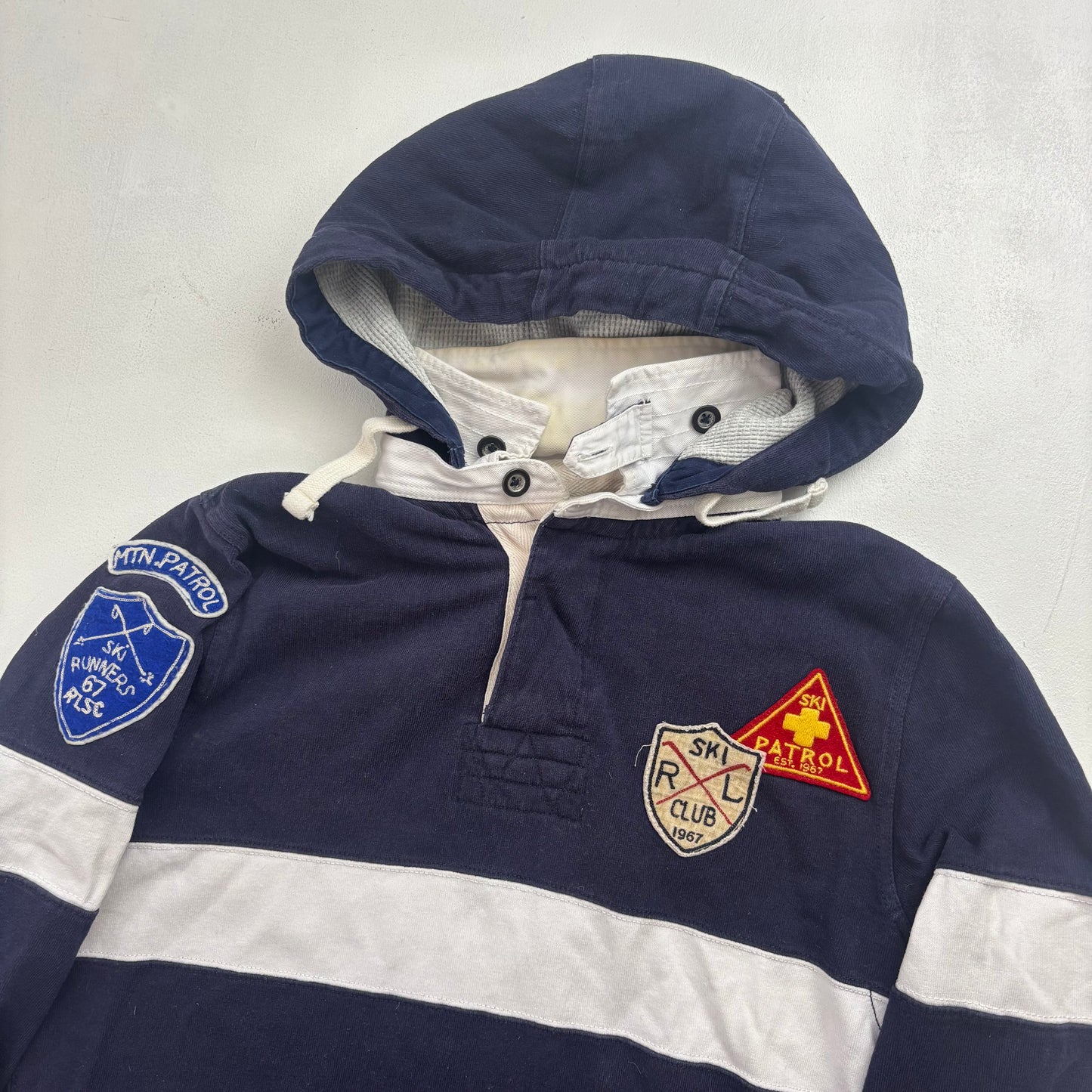 Polo Ralph Lauren Ski Patrol Hooded Rugby Shirt - S