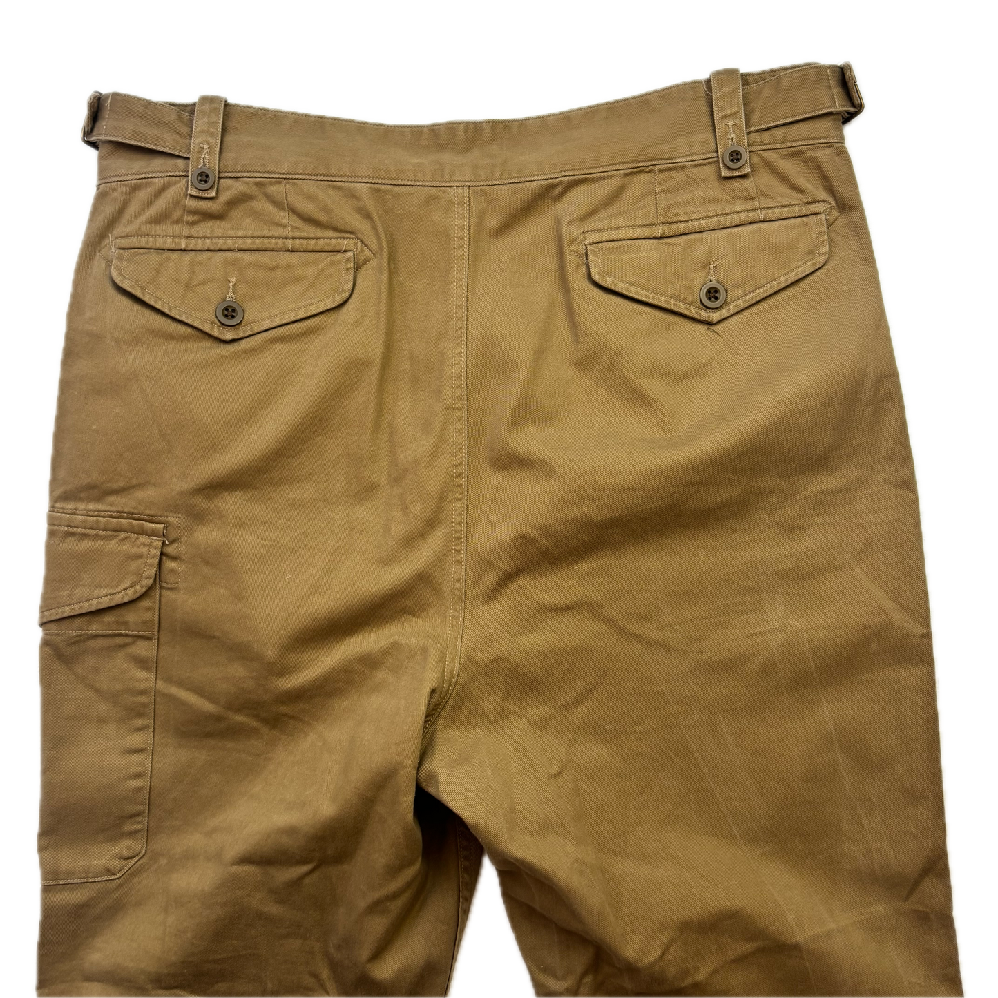Polo Ralph Lauren Tan Officer Ghurka Military Trouser Chino Pants Relaxed Fit - 36x32