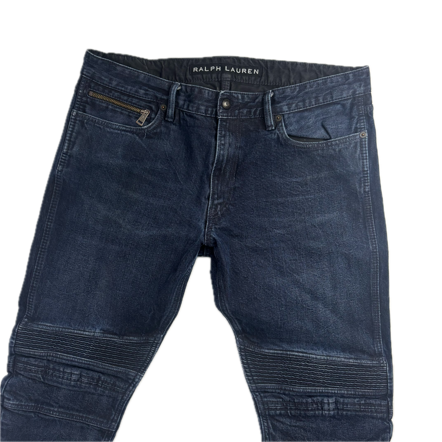 Ralph Lauren Black Label Jeans Biker Motorcycle Denim - 36x34