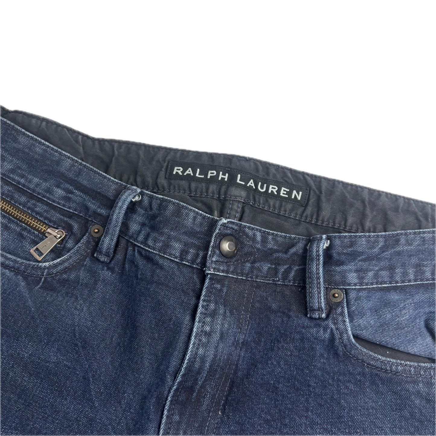 Ralph Lauren Black Label Jeans Biker Motorcycle Denim - 36x34