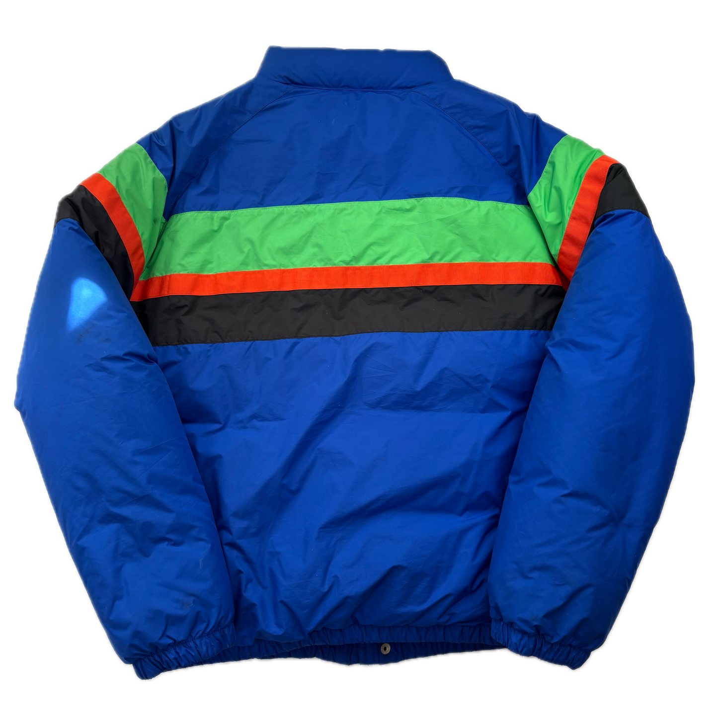 Polo Ralph Lauren Retro Blue Cookie Patch Puffer Jacket Down Coat - M
