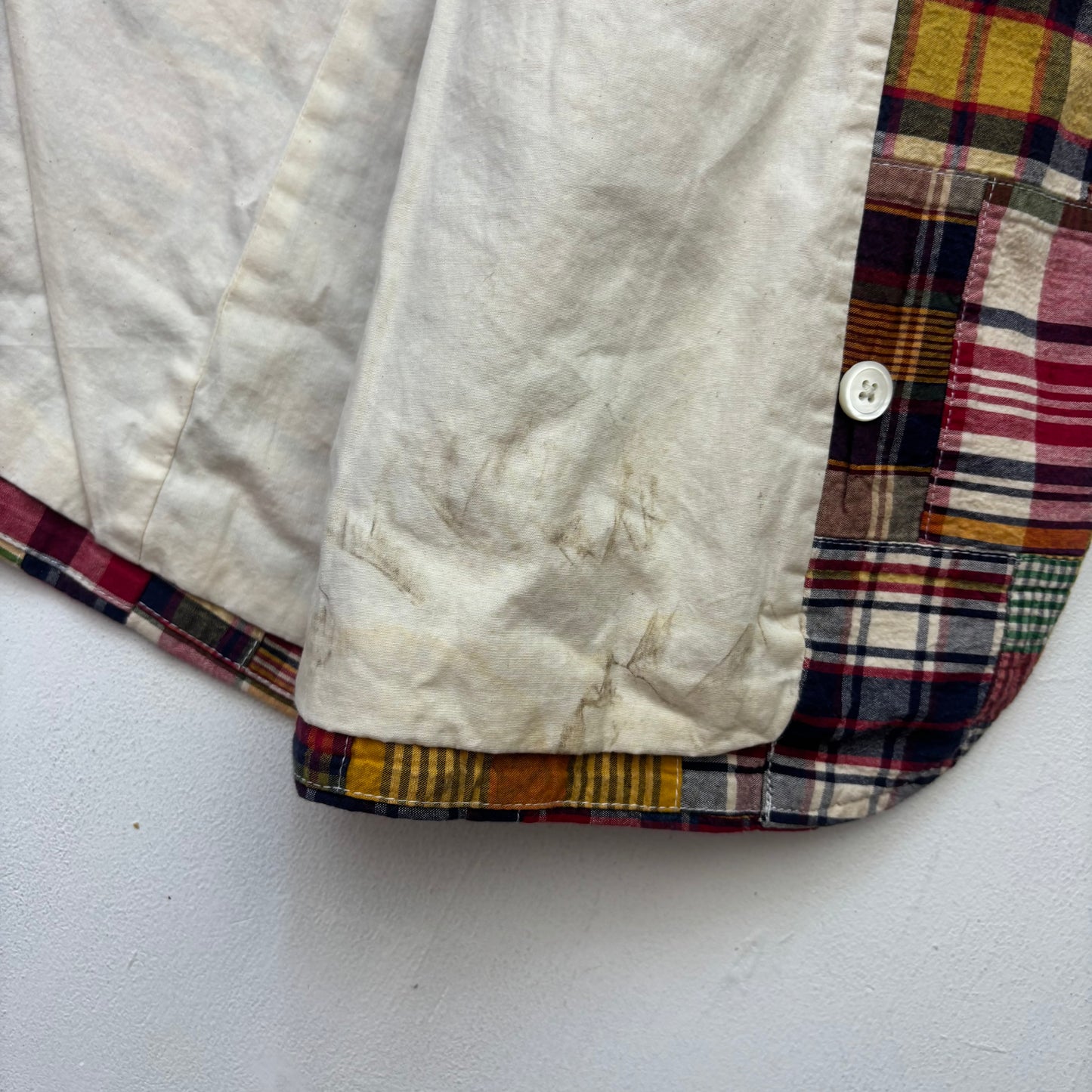 Polo Ralph Lauren Patchwork Madras Plaid Blazer Sports Jacket (Cotton) - L
