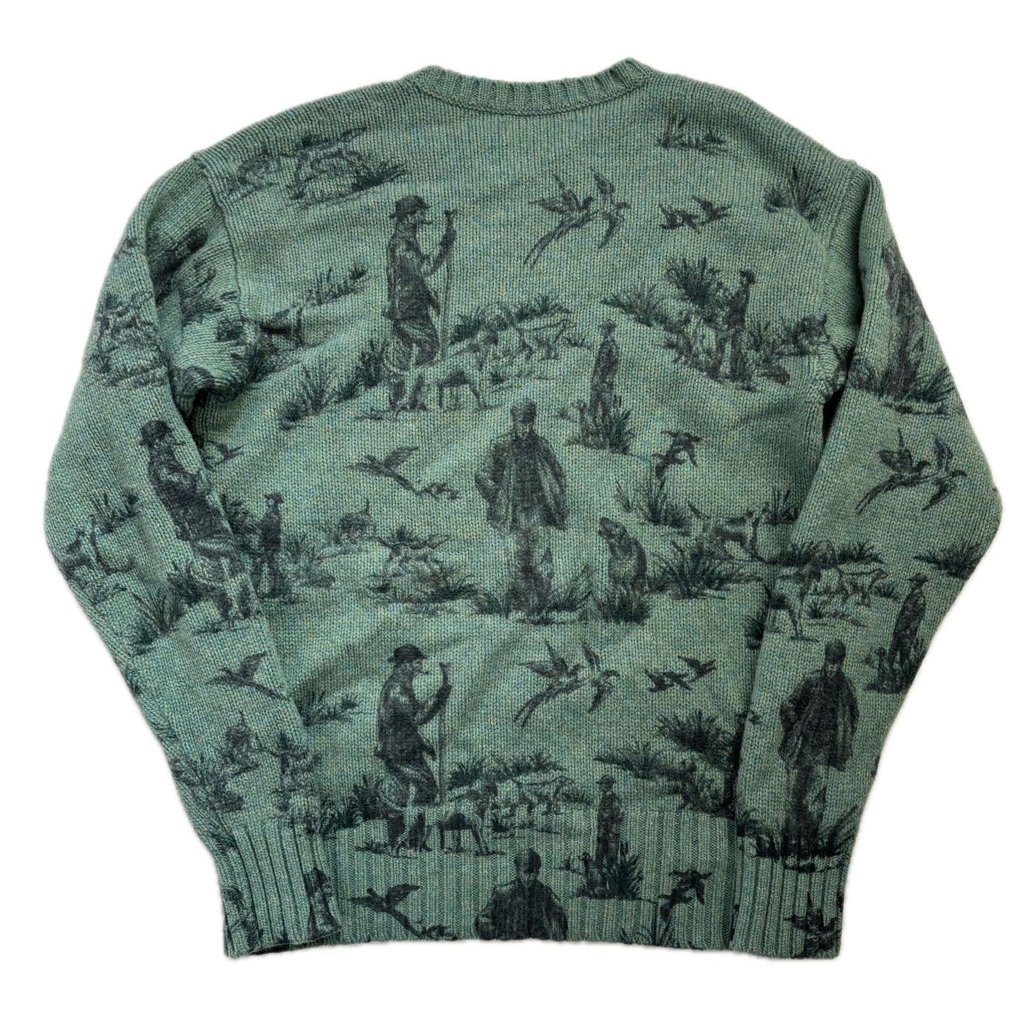 Polo Ralph Lauren Green Sportsman Hunting Print Jumper (Wool) - M