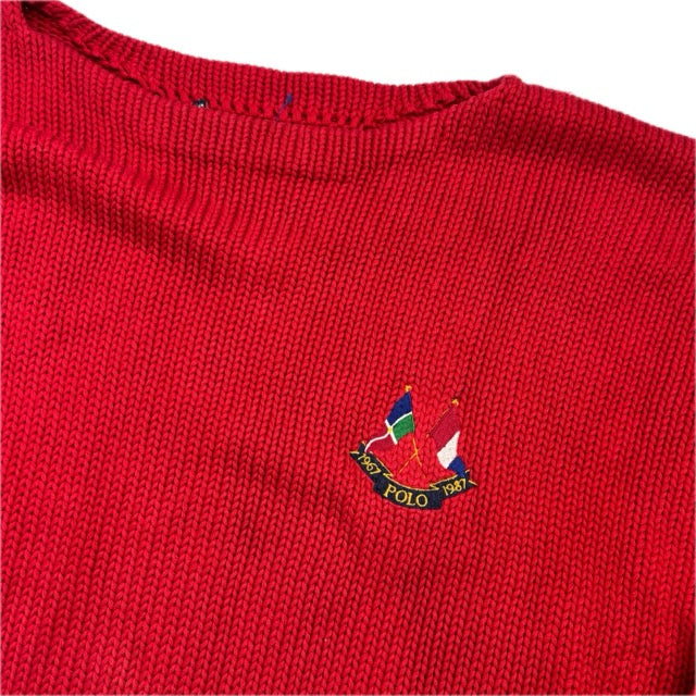 Polo Ralph Lauren Red Cross Flags Jumper - L/XL