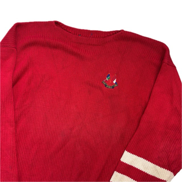 Polo Ralph Lauren Red Cross Flags Jumper - L/XL