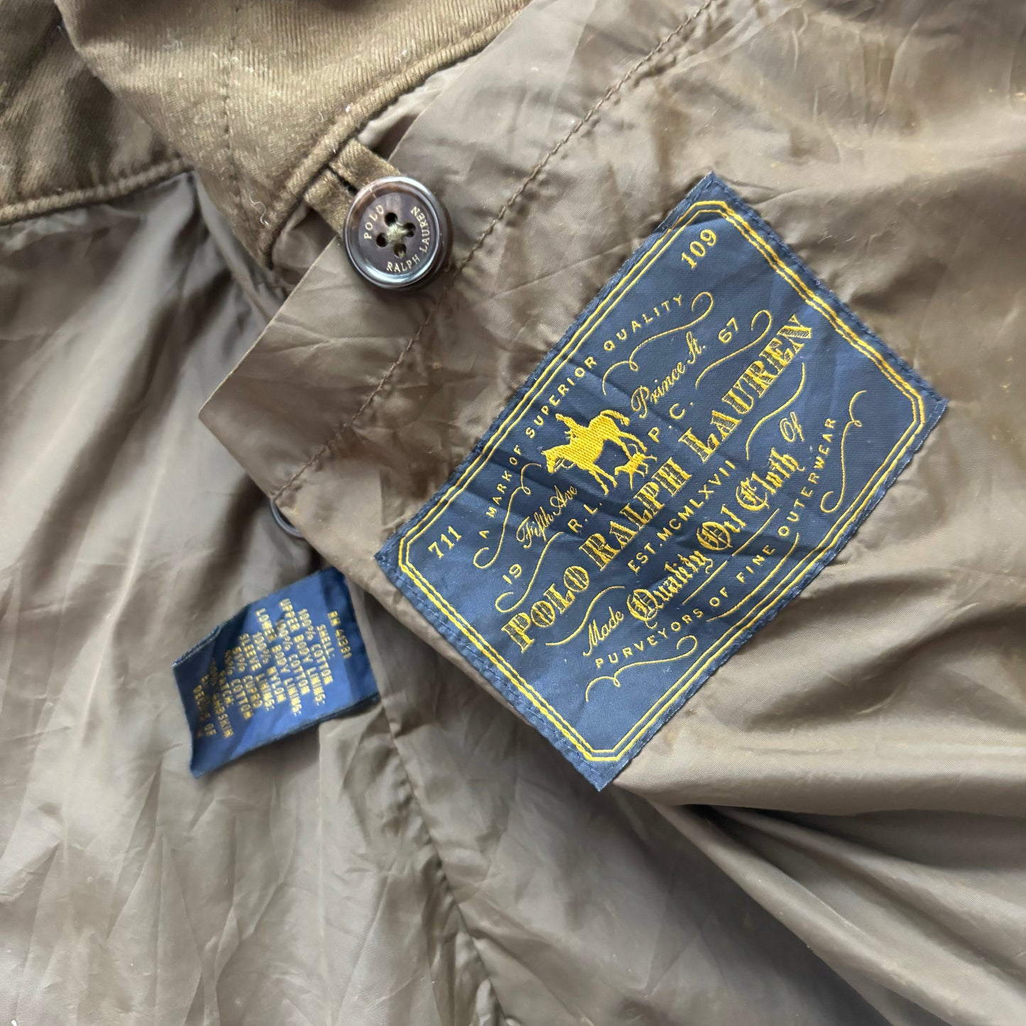 Oil Cloth Waxed Camo Jacket Hunting Shooting - XL