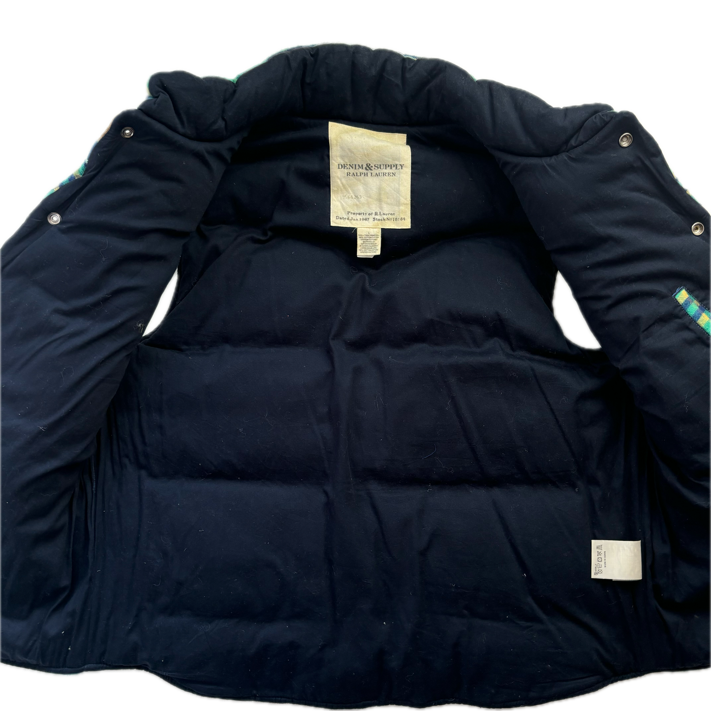 Denim & Supply Plaid Brushed Cotton Western Gilet - L