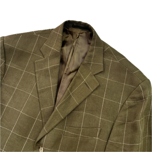 Green Windowpane Blazer Sports Coat - 42R